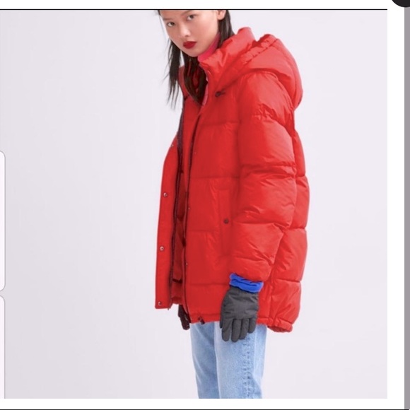 zara trf puffer jacket